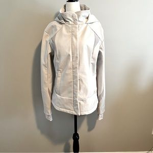 AVIA Full Zip Hooded Fleece Lined Softshell Jacket - size L